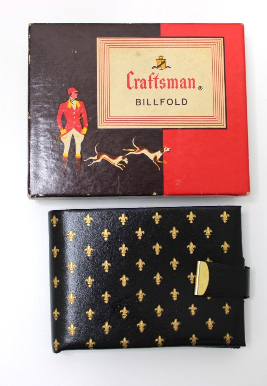 Vintage 50s 60s Craftsman Billfold Men's Wallet ~In Box MOD